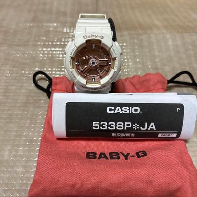 Used CASIO BABY-G 5338P*JA White/Rose Gold