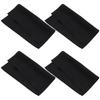 4 Stück Schwarze Stoffservietten Polyester 17x17 Zoll Waschbar Wiederverwendbar Abendessen Hochzeitsparty Bankett Tischdekoration Servietten Stoff Waschbar