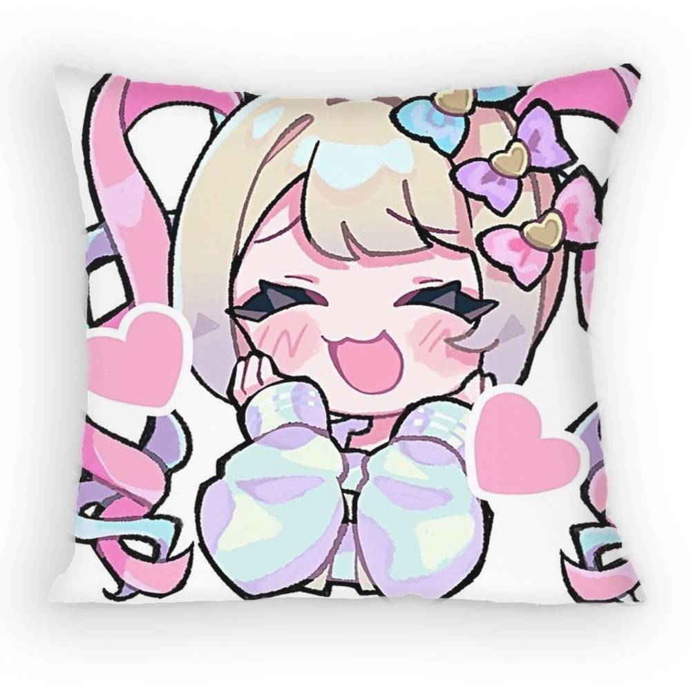 Needy Girl Overdose Cute Cartoon Pillow Case Anti-Dustmite Pillowcase Invisible Zipper Silky Short Plush Sofa Cushion Cover
