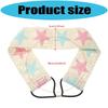 Elegant Crochet Flower Head Scarf Wide Hairband for Women Teens Girl Elastic Headwrap for Music Festival Travel Props