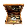 10.2 Cm Wooden Marine Master Box Nautical Sextant Ship's Instruments Directional Compass
