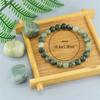 Festive Gifts Green Seraphinite And White Jade Beaded Bracelet Fresh Natural Fashion Jewelry For Men And Women Daily Wear Simple Versatile Accessory