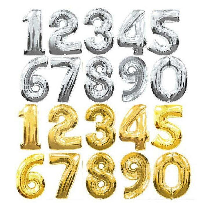 40-Inch Large Number Foil Balloons for Children s Birthdays and Weddings Gold Number 5