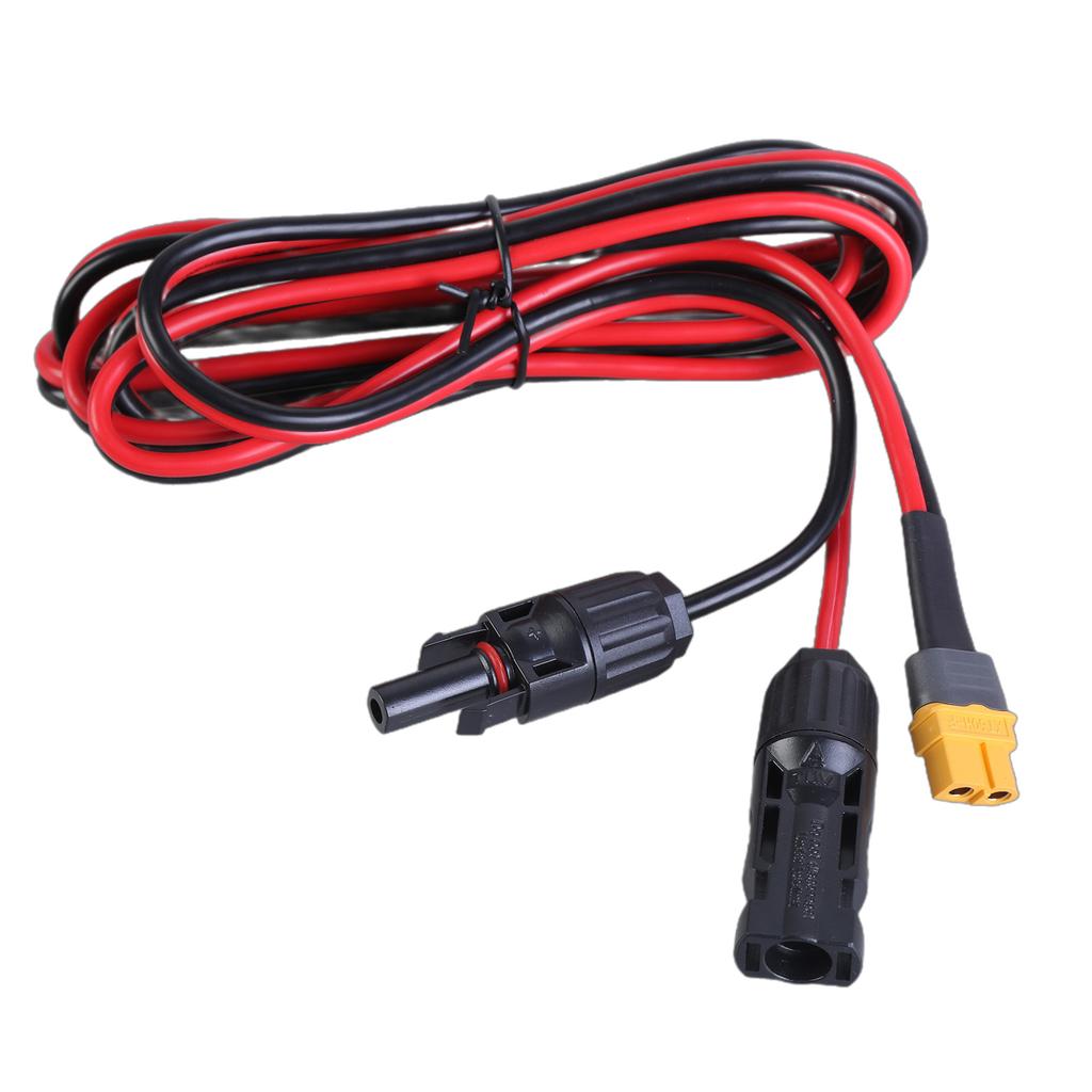 Waterproof Solar Panel to XT60 Female Connectors Cable 12AWG for Car and Portable Solar Energy Devices
