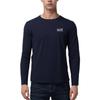 Emporio Armani EA7 Solid Color Crew Neck Long Sleeve T-Shirt Men Tops Blue 8NPT55PJM5Z1578