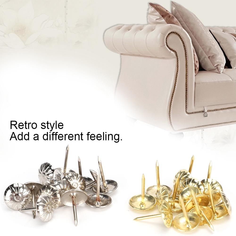 500 Pezzi Chiodini da Tappezzeria Forma Crisantemo Decorazione Divano Accessori Abbigliamento Ferro 11 x 16MM