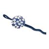 Pontopont 1-Stick Glass Kanzashi Small Flower Blue | Japanese Hairpin for Kimono, Yukata, Coming-of-Age Ceremony, Furisode, Traditional Japanese