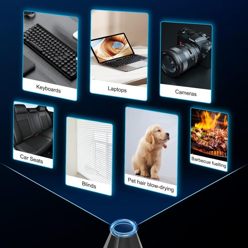 Compressed Air Duster 130000RPM Electric Air Duster Adjustable Air Blower, Cordless Turbo Fan Turbo Dryer Rechargeable Jet Dry Blower for Keyboard,