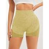 High Waist Yoga Shorts Elastic Fitness Running Shorts Women Tight Training Pants Yellow One Size