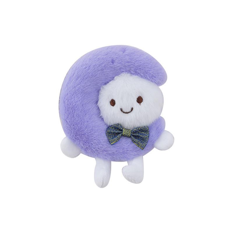 Cute Moon Plush Doll Keychain With Pp Cotton Filling For Backpack Decor And Gift