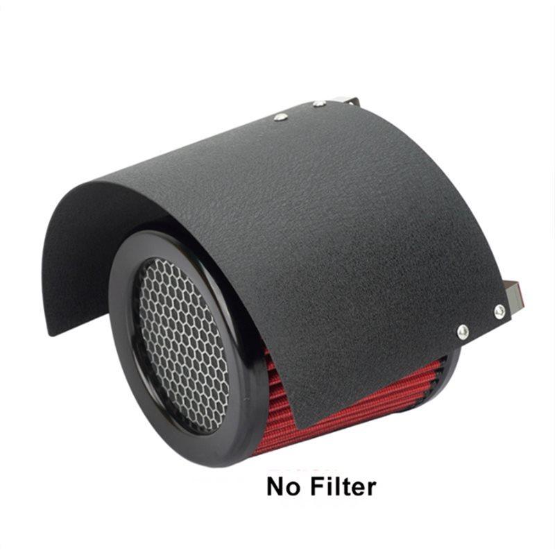 High Flow Cold Air Intake Filter Heat Shield Cover Universal Car Air Filters Adjustable Stainless Steel Protective Cover