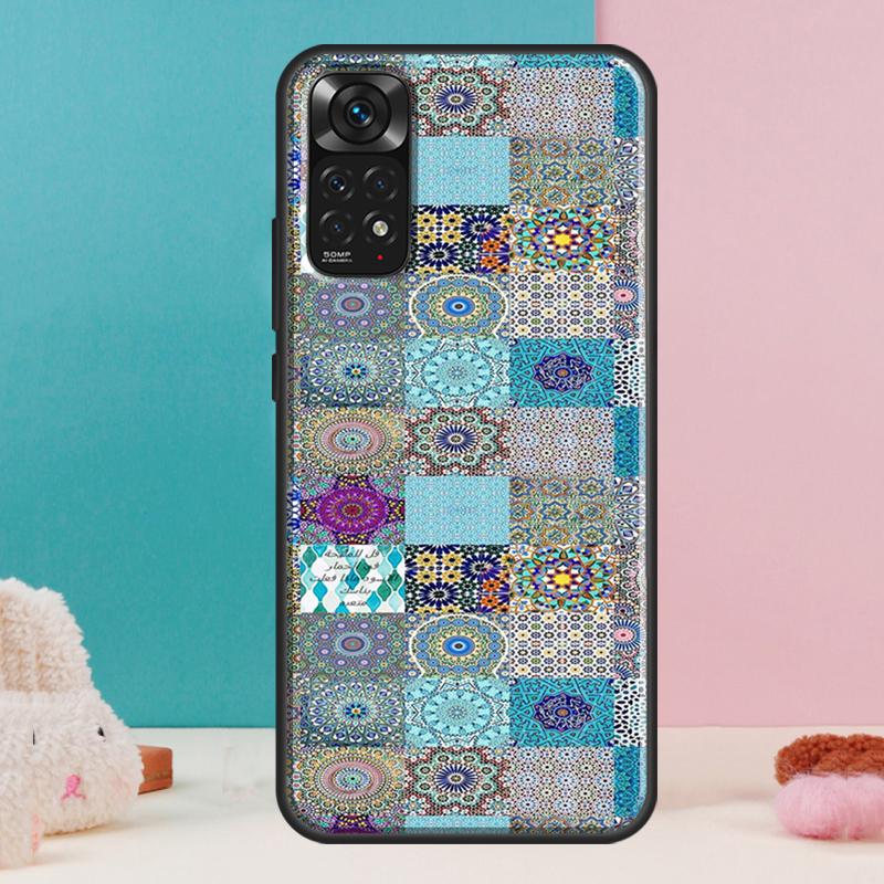 Moroccan Tile Case For Xiaomi Redmi Note 13 Pro 14 12 11 9 10 9S 10S 11S 12S Redmi 14C 13C 10C 12C Cover