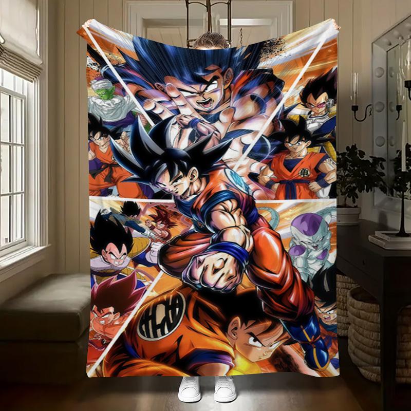 Super Saiyan Blue Goku Blanket Home Decor Soft And Comfortable Gift Machine Washable Sheet