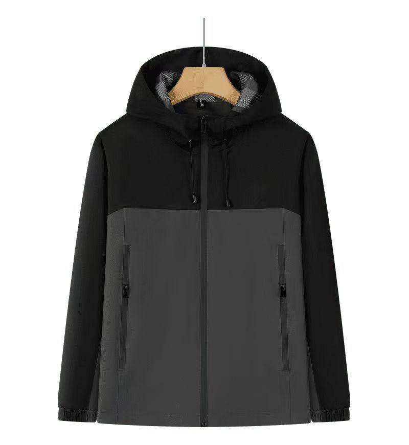 Unisex Windproof Waterproof Color Block Jacket for Spring & Autumn Hiking