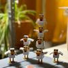 Movable 3D Printed Minecraft White Feather Chicken Keychain Toy