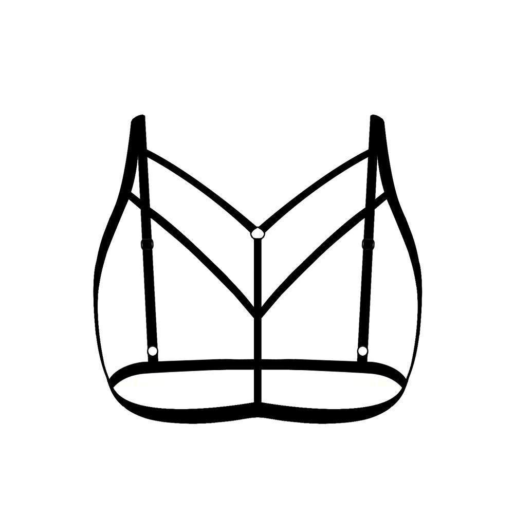  Women Sexy Fashion Ladies  Elastic Cage Sexy Strappy Bra Bustier