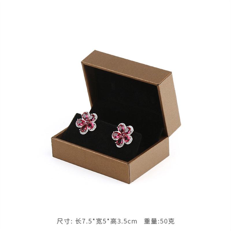 Spot filled leather paper earring box, right angle earring storage box, earring and earring packaging box, accessory box
