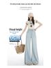 Women's Light Double-Button High-Waisted Wide-Leg Flare Jeans 2026 Summer