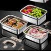 Portable Camping Sealed Lunch Box Stainless Steel Food Containers Leak-proof Bento Crisper Kitchen Storage Boxes with Lids