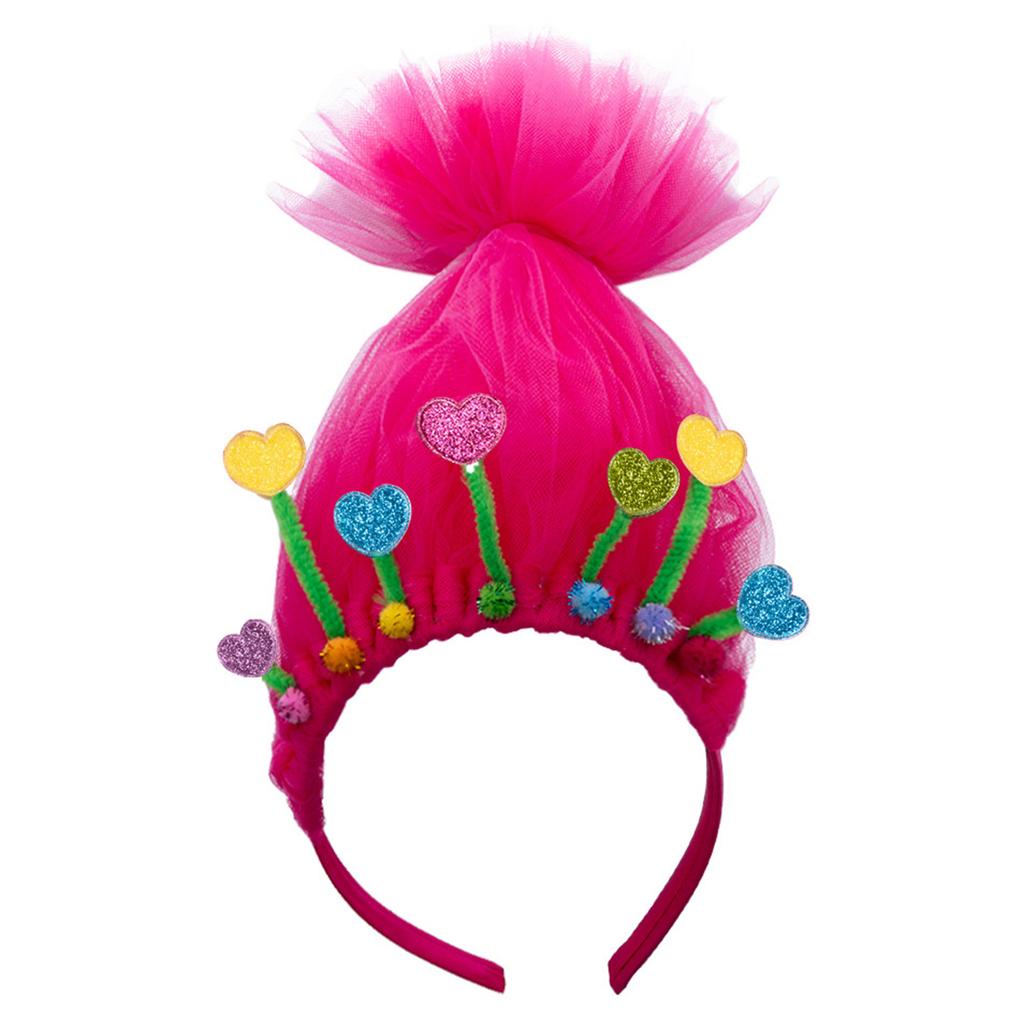 Trolls Poppy Headbands Cosplay Doll Headwear Hairbands Headwear Makeup Washing Face Hairbands Birthday Party