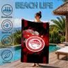 Olympiacos Fc: Serviette de plage Fierté Rouge et Noire, Séchage Rapide, Facile d'Entretien, Convient aux Vacances Fitness et Plage, Essentiel Sportif