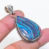 Natural Rainbow Calsilica Gemstone 925 Sterling Silver Pendant 1.85" AP-15807
