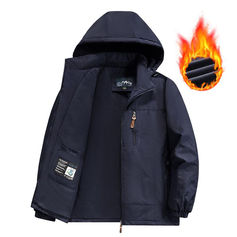 Wasserdichte Winddichte Dick Gefütterte Outdoorjacke für Herren