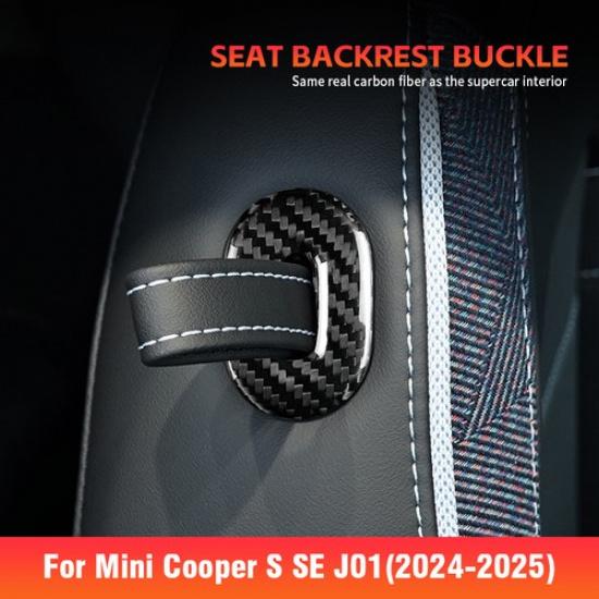 Pair Hard Carbon Fiber Car Seat Side Buckle Cover For Mini Countryman U25 24 25