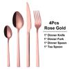 Black Cutlery Stainless Steel Western Tableware Mirror Knife Fork Spoon Dinnerware Kitchen Utensils 1/2/3/4/5 Set Flatware Plate