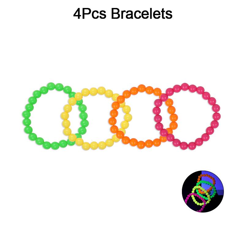 

4-32 шт. Флуоресцентное УФ Неоновое Ожерелье Браслет Черный Свет Свечение Вечеринка Украшение Детский Подарок День Рождения Свадьба Хэллоуин Фото Реквизит