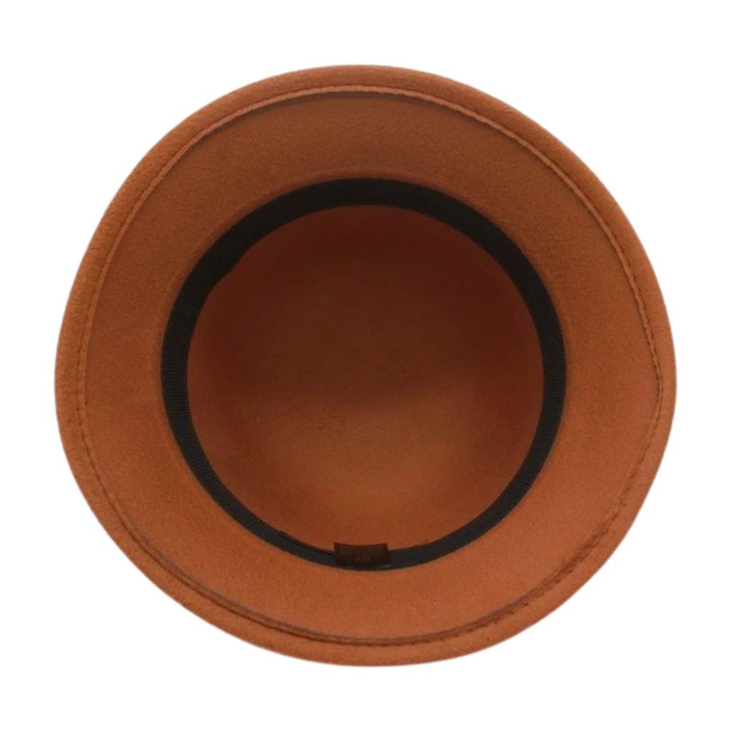 New British style fashionable versatile solid color felt hat autumn and winter elegant high-end dome hat retro flower pot hat