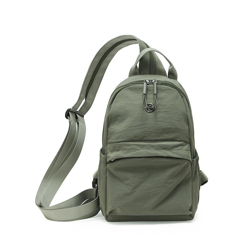 Waterproof Nylon Backpack Men's Travel Cycling Outdoor Sports Small Backpack Multi-purpose Breast Bag Messenger Bag Women