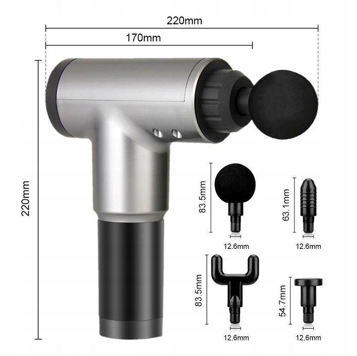 Pistolet Do Masażu Ciała Masażer Mocny Massage Gun