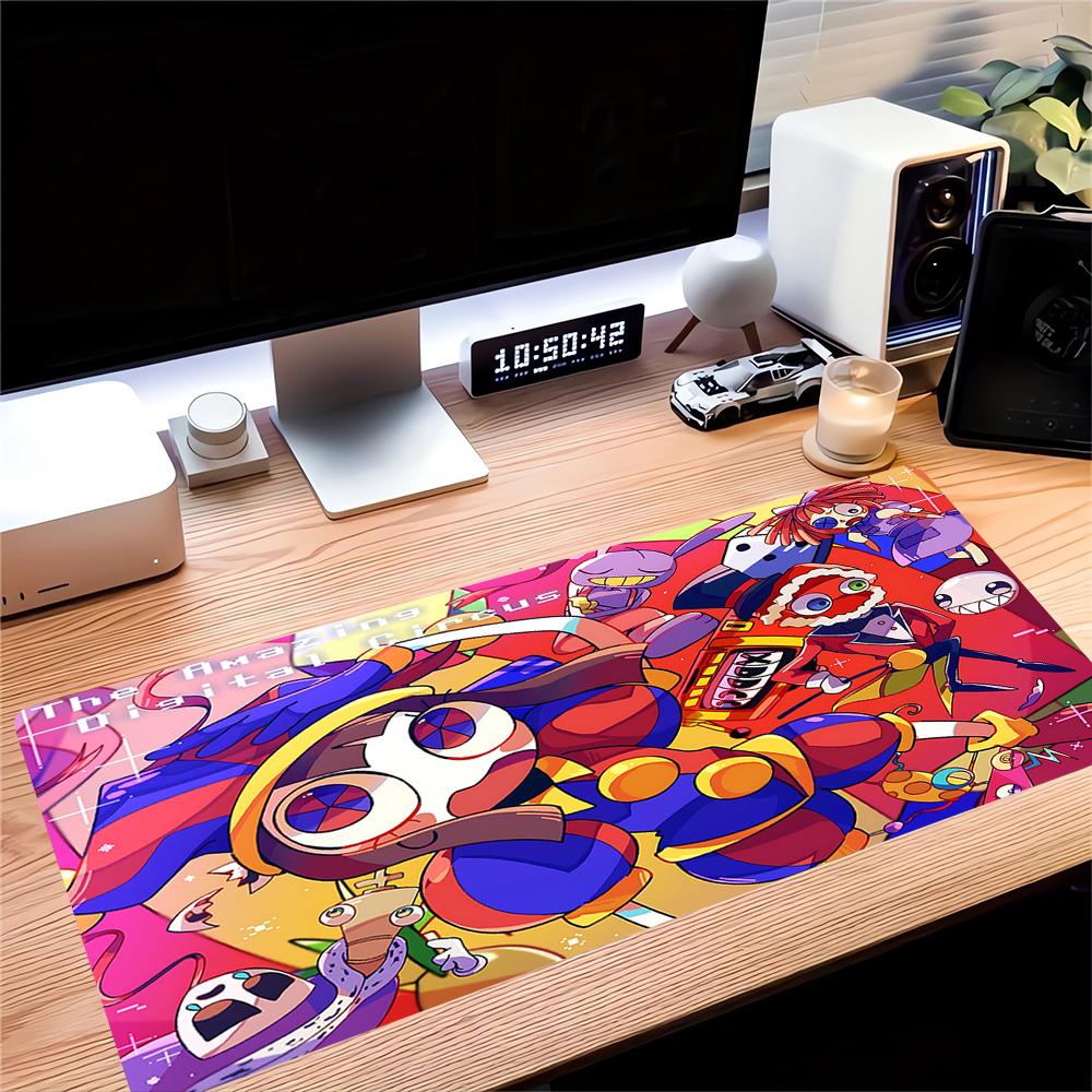 Digital Circus Adventure Large Gaming Mouse Pad Nonslip Rubber Base Waterproof Desk Mat For Office Pc Laptop