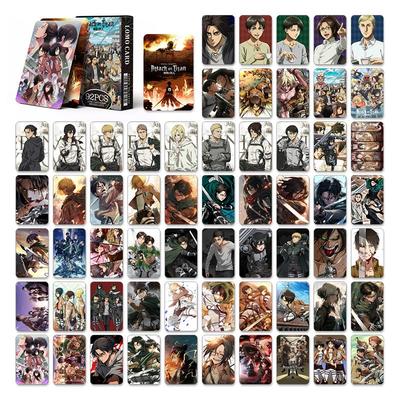 Attack On Titan LOMO Card Complete Set Anime Character Merchandise Photo Cards Collectibles Gifts Perfect for Birthdays and Mementos (60 Cards) & (7)