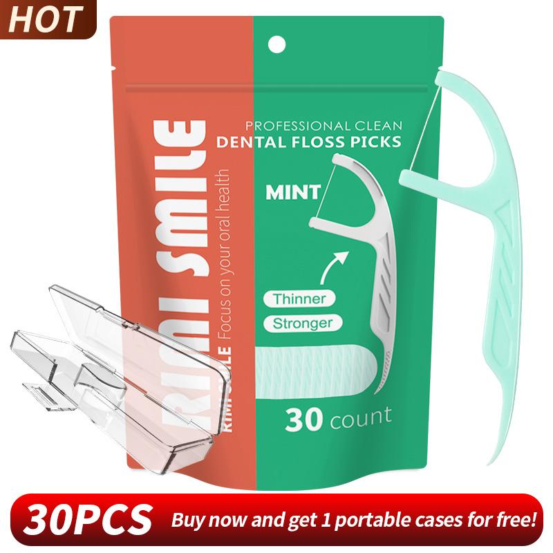

600/300/100/30PCS - Large mouthed mint flavored dental floss stick, equipped with a convenient dental floss box, a must-have too