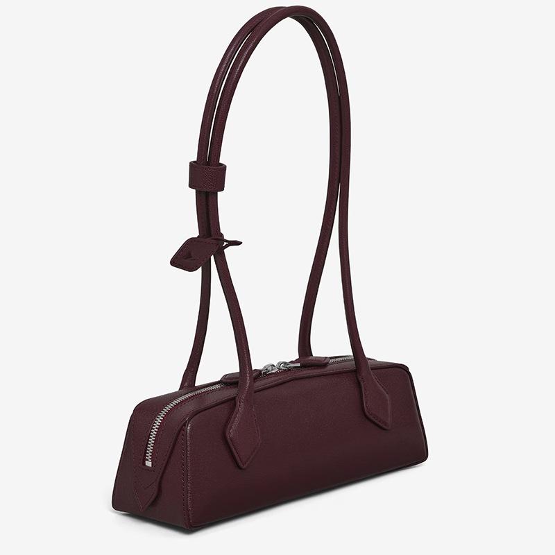 French Retro Genuine Leather Underarm Bag - Versatile Ladies' Handbag for Casual and Commuting