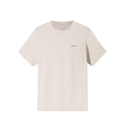 Bequemes Einfaches Vielseitiges Buchstaben Rundhals Outdoor Freizeit Kurzarm T-Shirt Herren Tops Pilzgrau 152536101-2