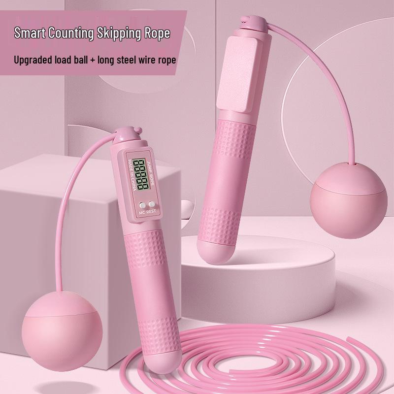 

Беспроводная утяжеленная фитнес-скакалка: Модель подсчета гравитации для похудения и сжигания жира светло-розовый