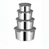 201 Stainless Steel Fresh Keeping Box with Lid Lunch Box  for Kitchen Refrigerator