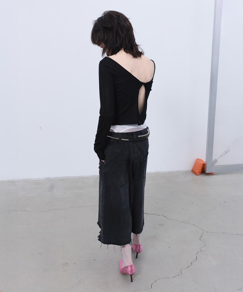 LCDC™ Two-Way Knit Top (Black)