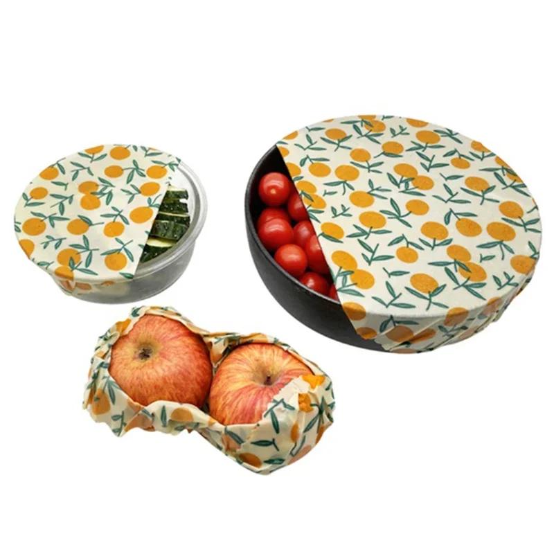 Reusable Food Fresh Keeping Cloth Organic Storage Natural Grade Beeswax Food Wrap Eco Friendly Kitchen Packaging Paper