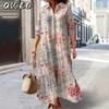 Fashion Autumn Winter Long Sleeve POLO Neck Casual Dresses