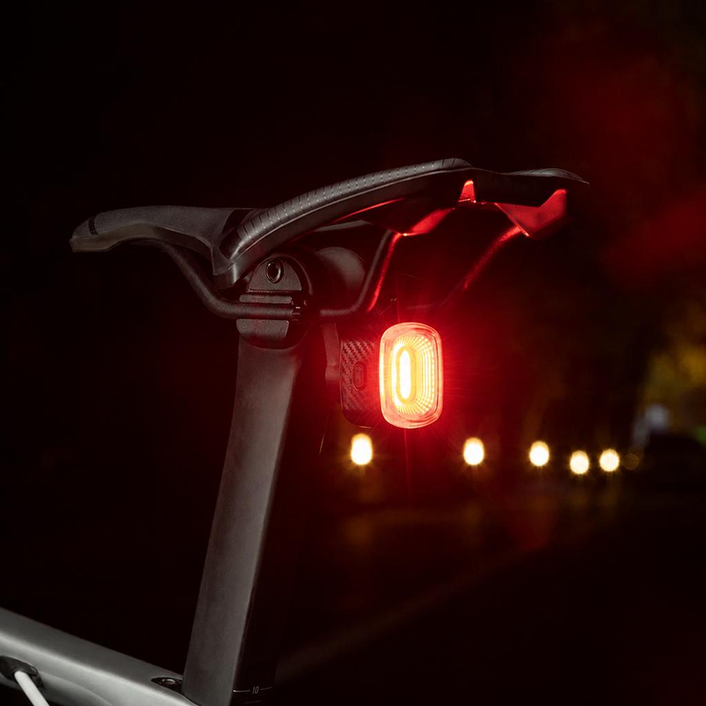 Smart Bike Tail Light USB-C Auto Brake Sensor Waterproof IPX6 LED Cycling Safety Warning Rear Light for Bicycle