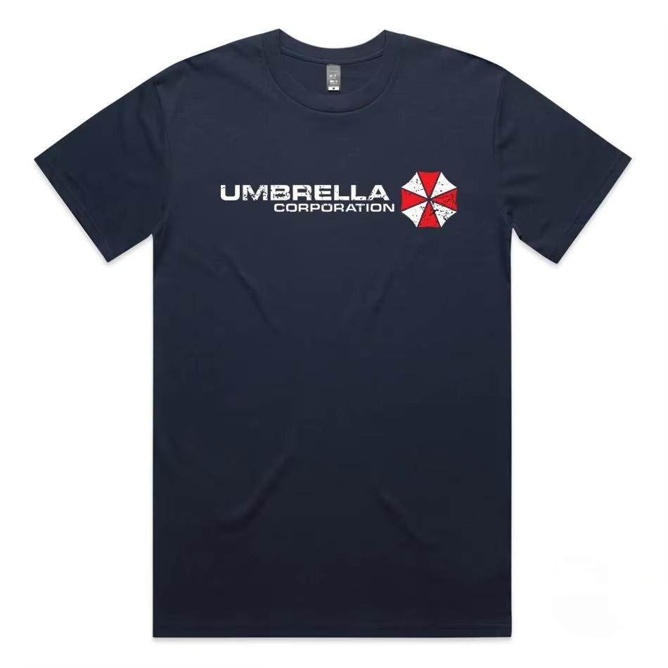Resident Evil Umbrella Corporation logo graphics 100%Cotton unisex shirt Summer Men's Y2k Short