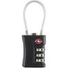 TSA Approved Combination Wire Lock, 3-digit Combination, for Suitcases, Multilingual (including Japanese) Instruction Manual Included (black)