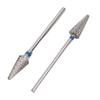2pcs Tungsten Tapered Nail Drill Bit Rotary Cuticle Removal Manicure Pedicure Tool Cone Shaped Nail Drill Bit for