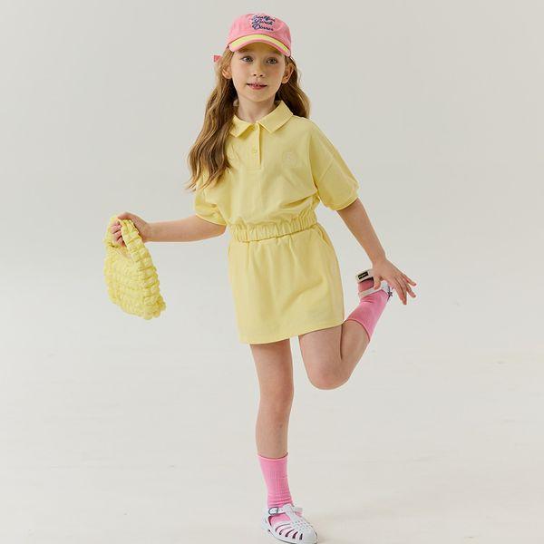 [olivan] Crop Short Sleeve Skirt Top And Bottom Suit  2color 