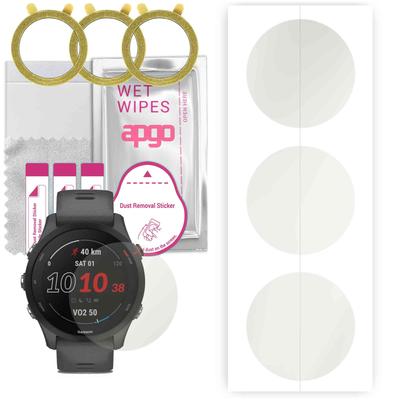 3x Apgo Hydrogel Matte Screen Protector for Garmin Forerunner 255, Hydrogel Film, Flexible, Soft TPU with Positioning Layer Easy Installation