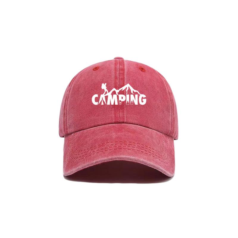 Washed Baseball Hat Men's Printed Peaked Cap Women's Outdoor Visor Fishing Hat